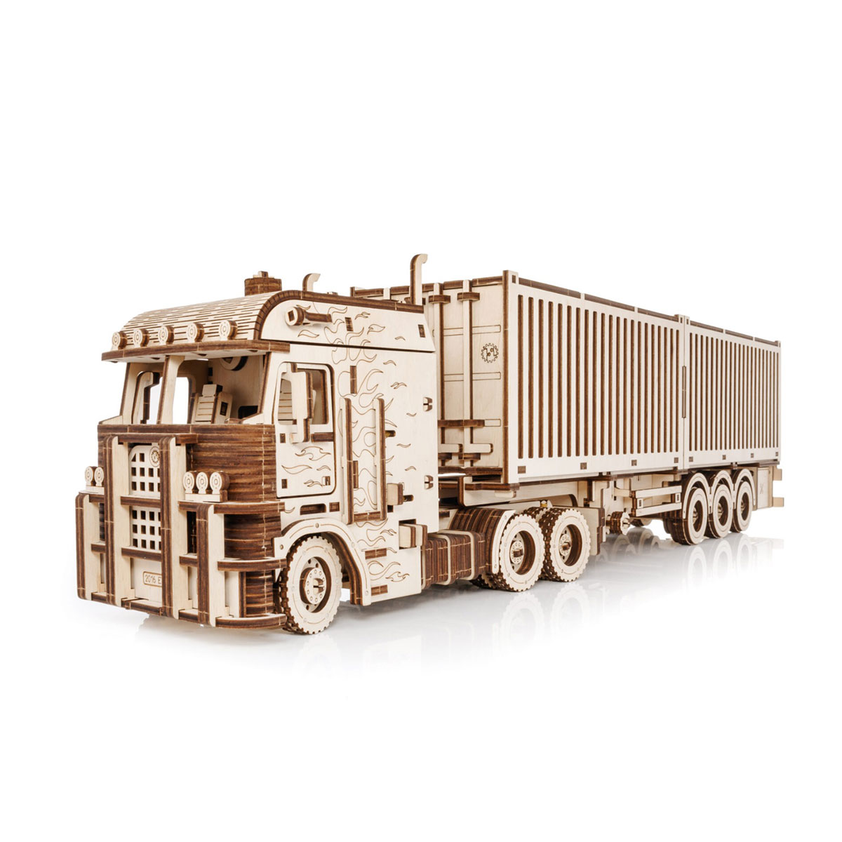 3D-Holzpuzzle Road King LKW mit Container
