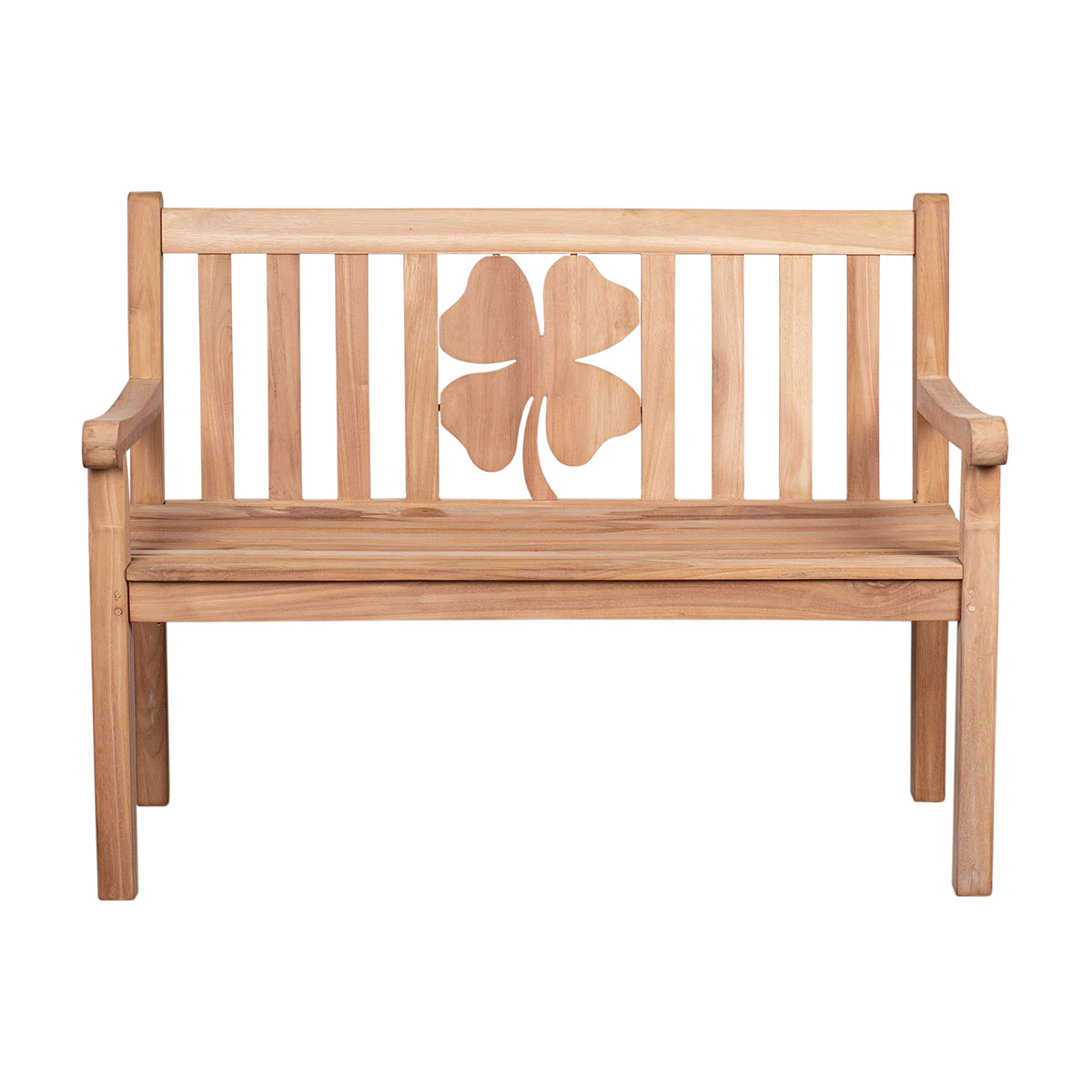 Teak-Gartenbank Kleeblatt