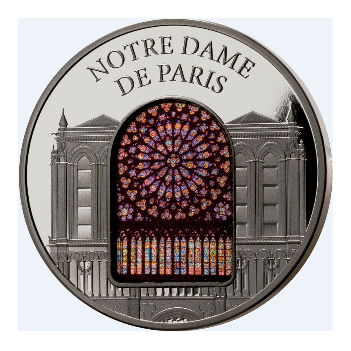 Silbermedaille Windows of Heaven Frankreich - Notre Dame