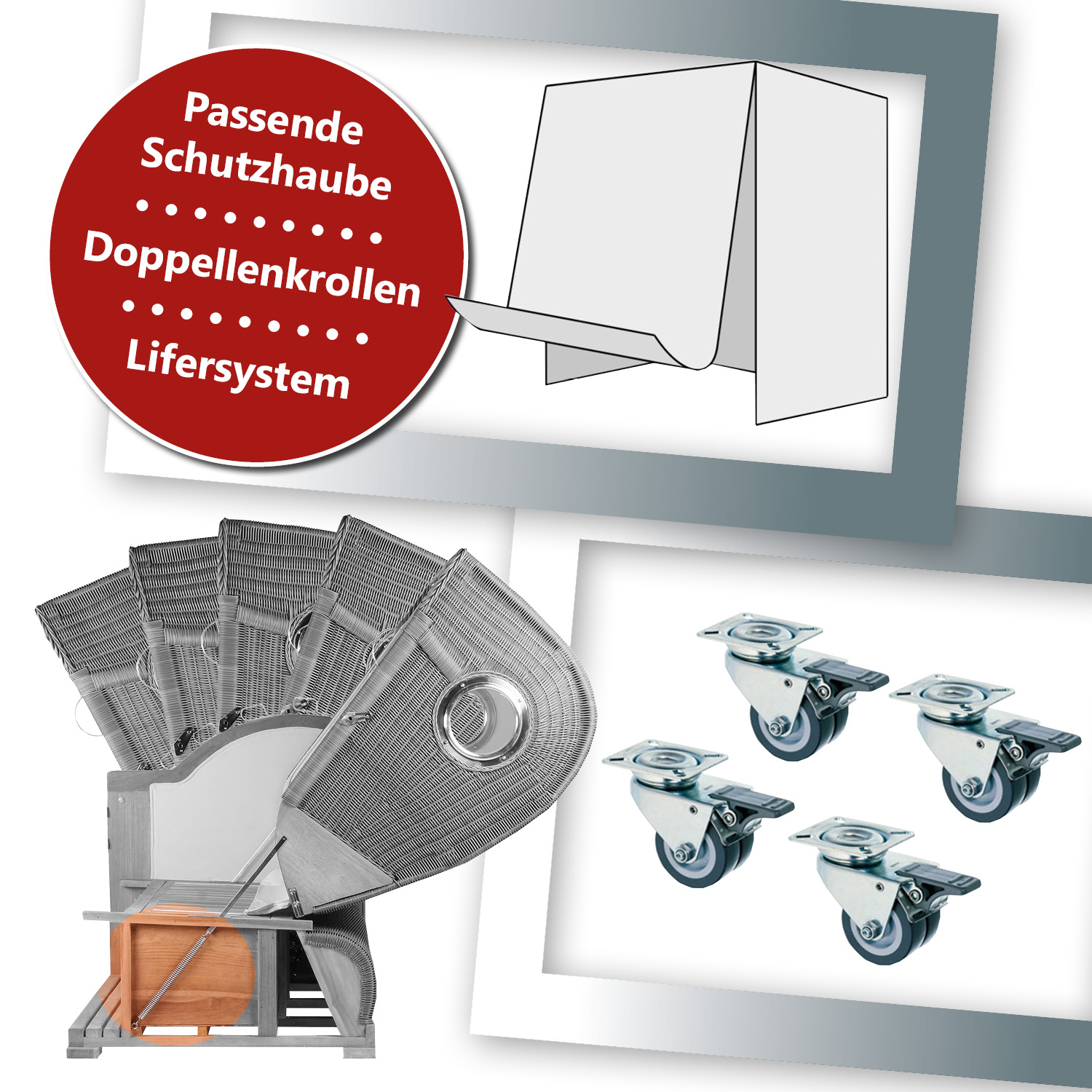 Strandkorb DÜNE 2-Sitzer