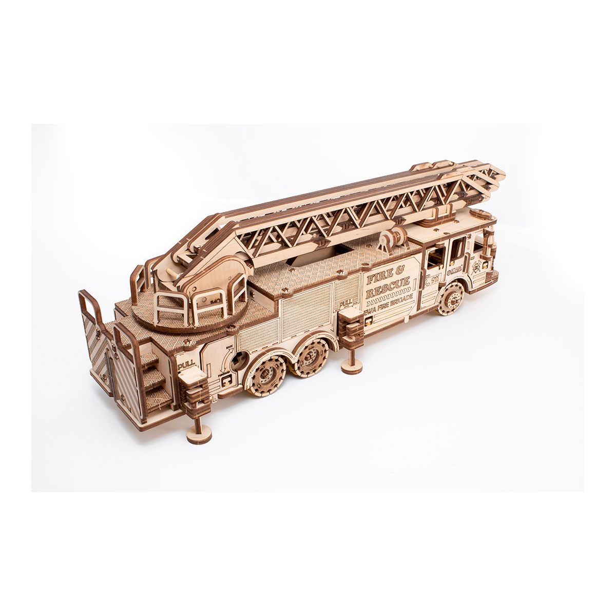 3D-Holzpuzzle Mechanisches Feuerwehrauto 3D-Holzpuzzle Mechanisches Feuerwehrauto