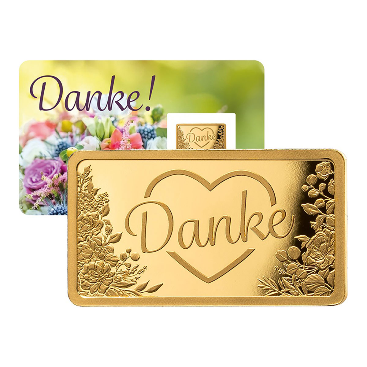 Goldbarren Danke
