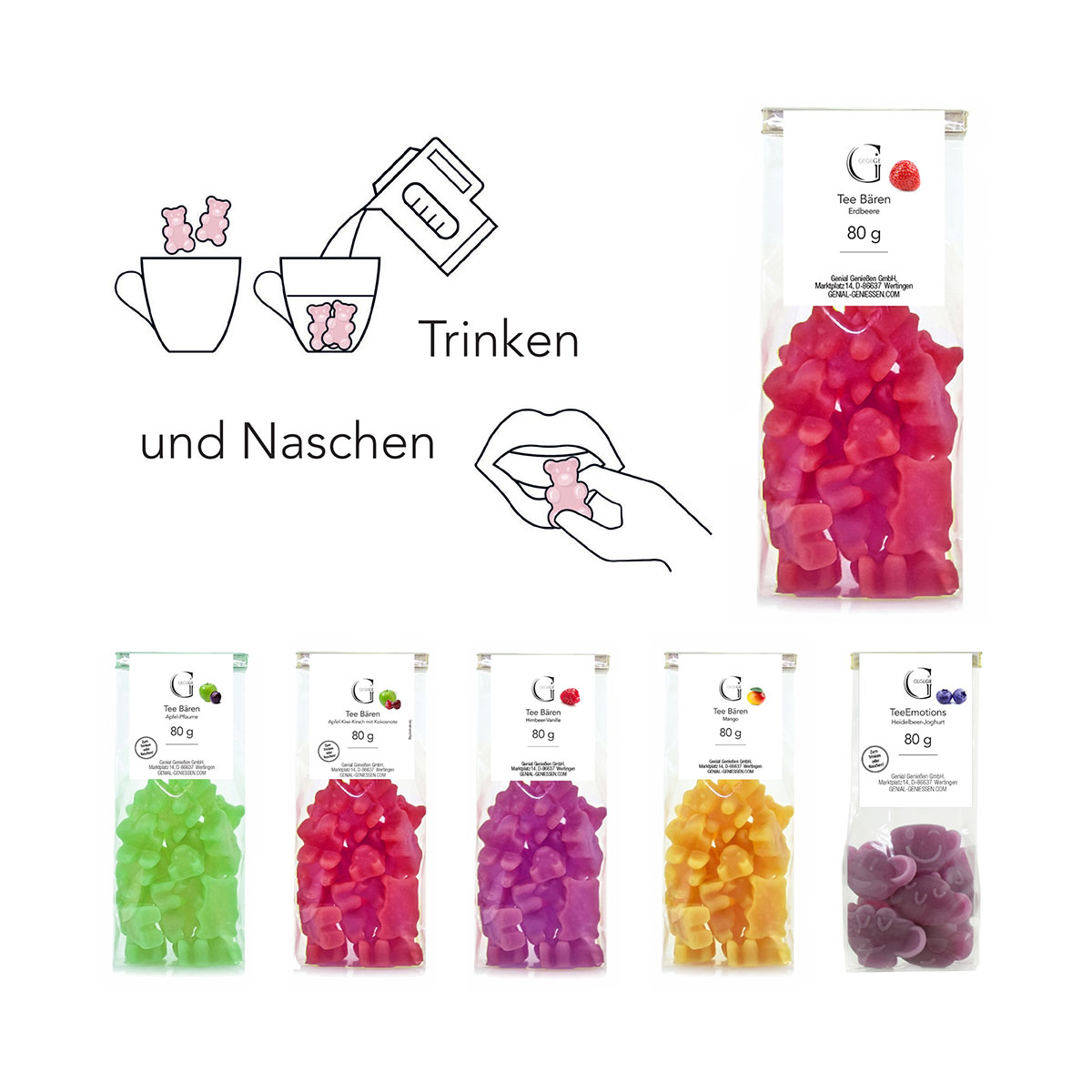 Geschenk-Set Teebären mit Tasse