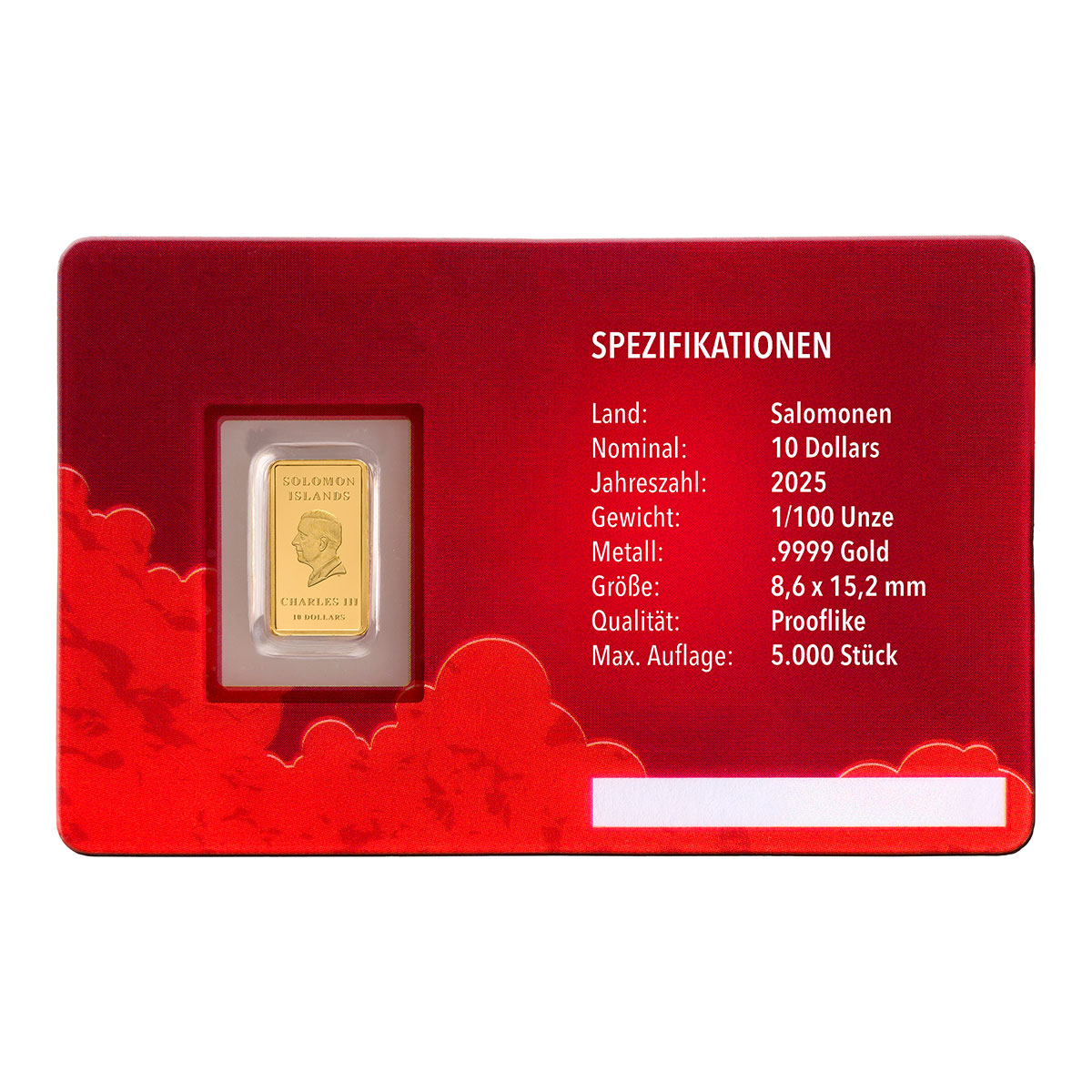 Goldbarren Schutzengel (deutschsprachig)
