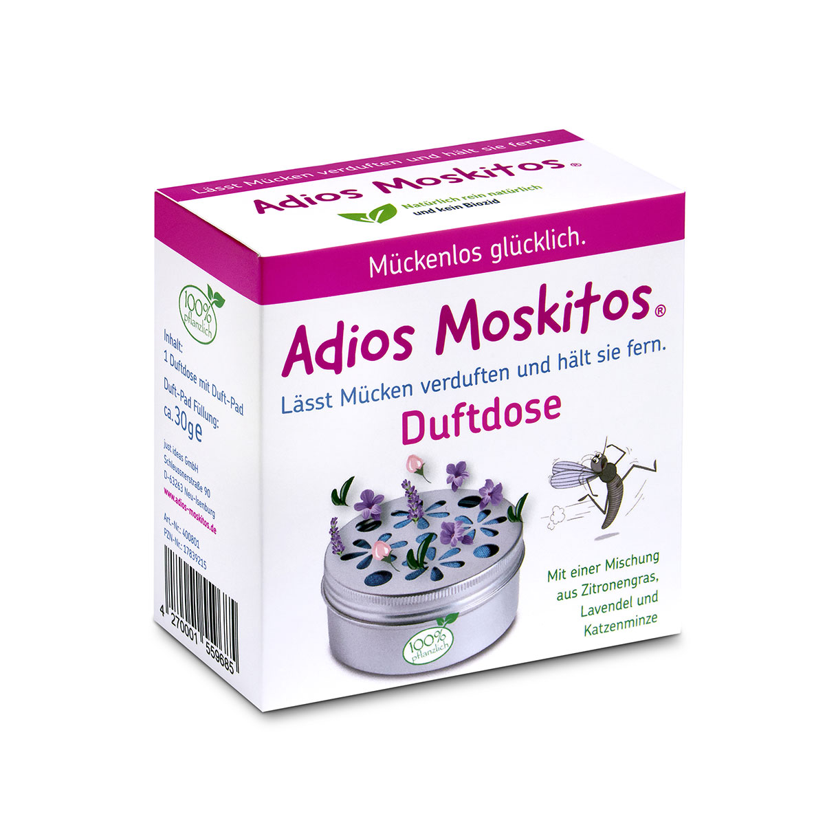 Adios Moskitos Set 2x Spray und Duftdose