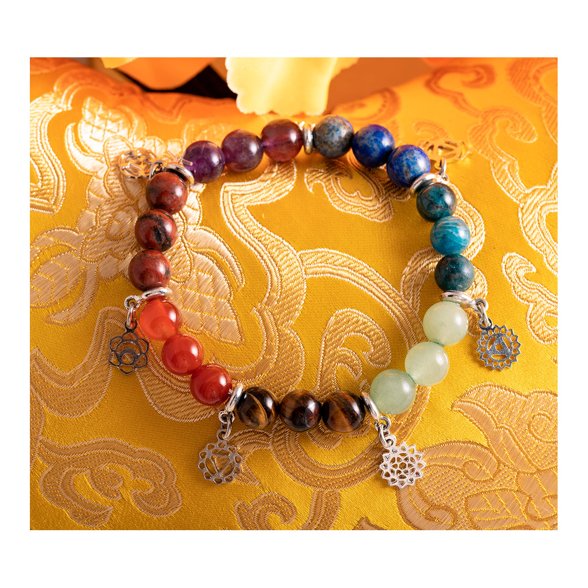 Armband mit Chakra Steinen