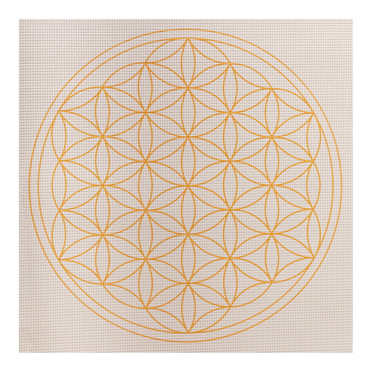 Yogamatte Blume des Lebens, silber