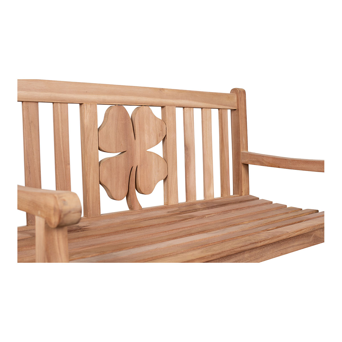 Teak-Gartenbank Kleeblatt