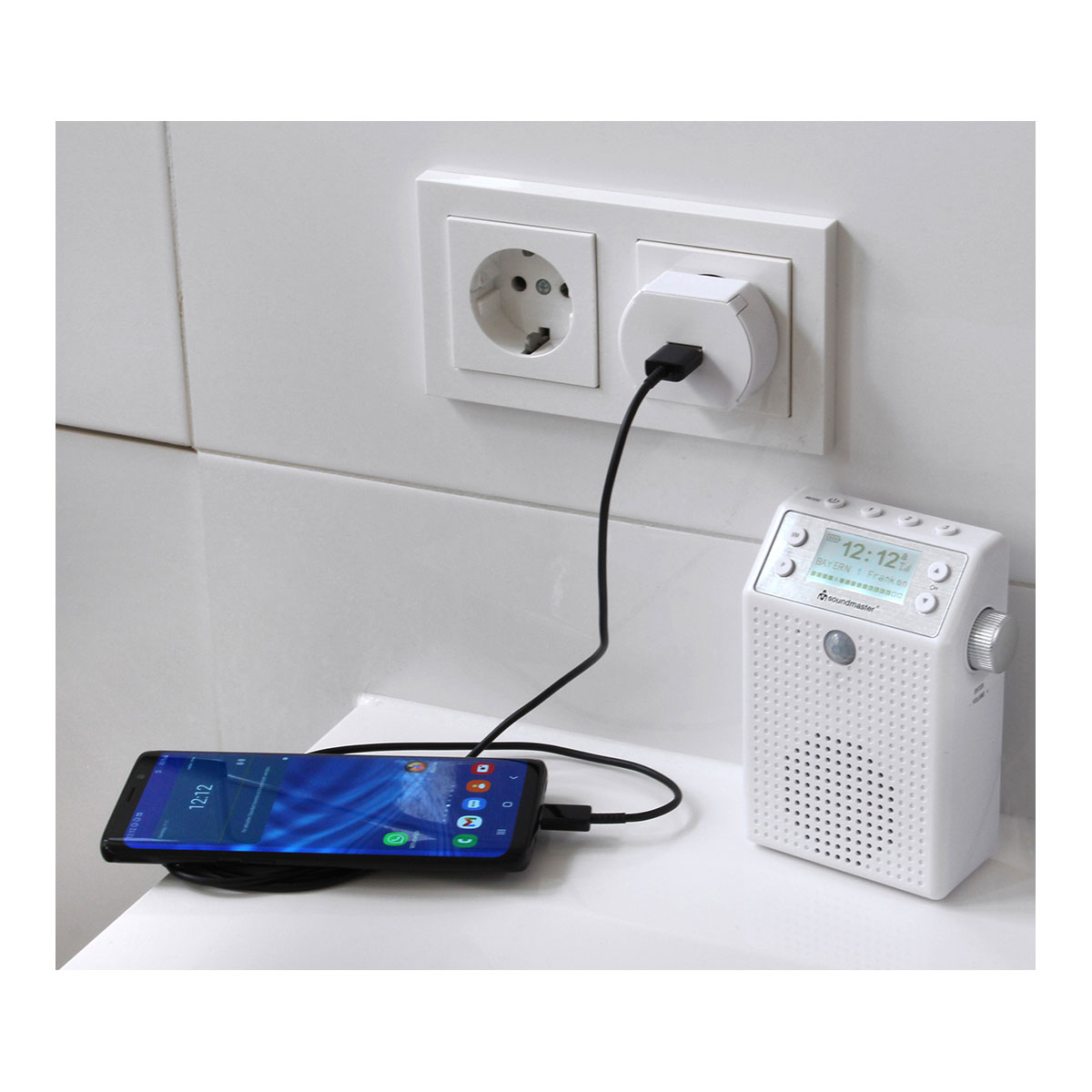 DAB+/UKW Steckdosenradio mit Bewegungsmelder