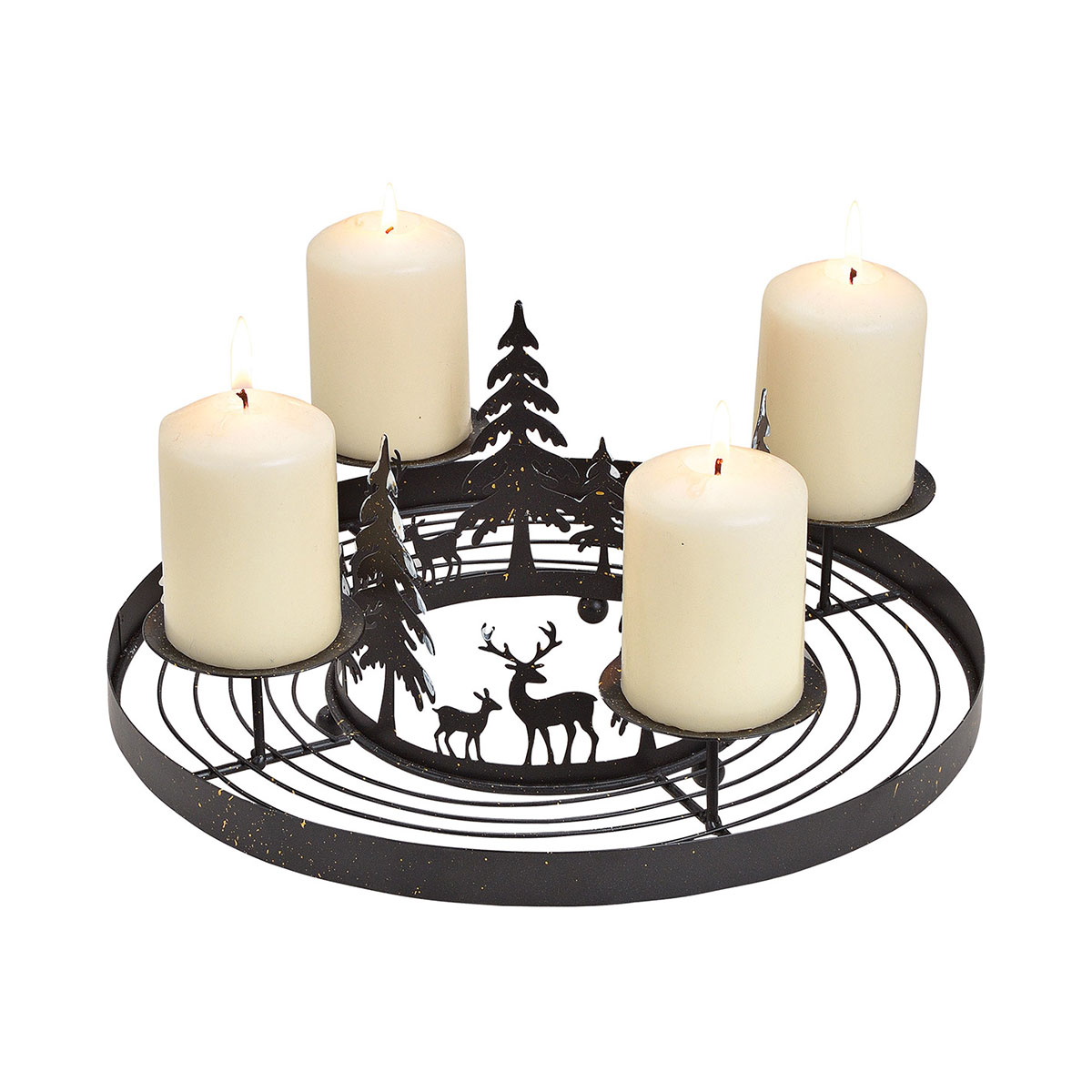 Adventskranz Kerzenhalter Winterwald