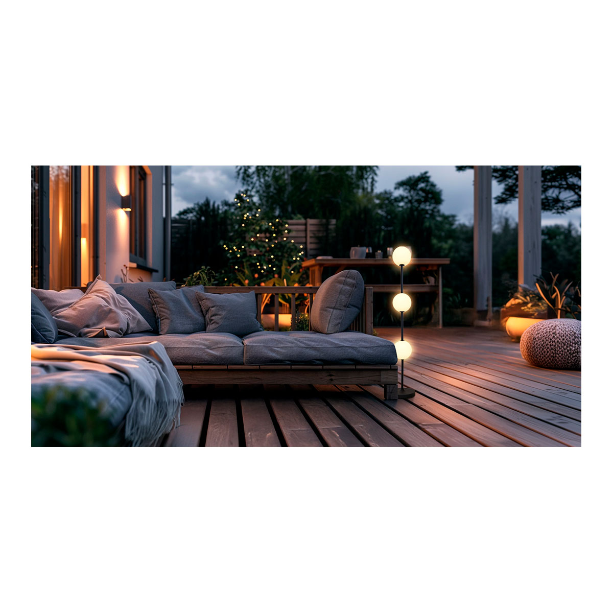 LED Stehlampe Glowing Elegance - 78,5 cm - dimmbar und mit Akku - innen & außen