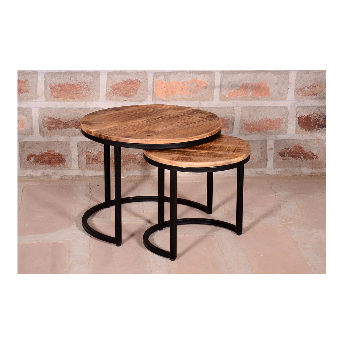  Couchtisch 2er Set Fermo Mango natur