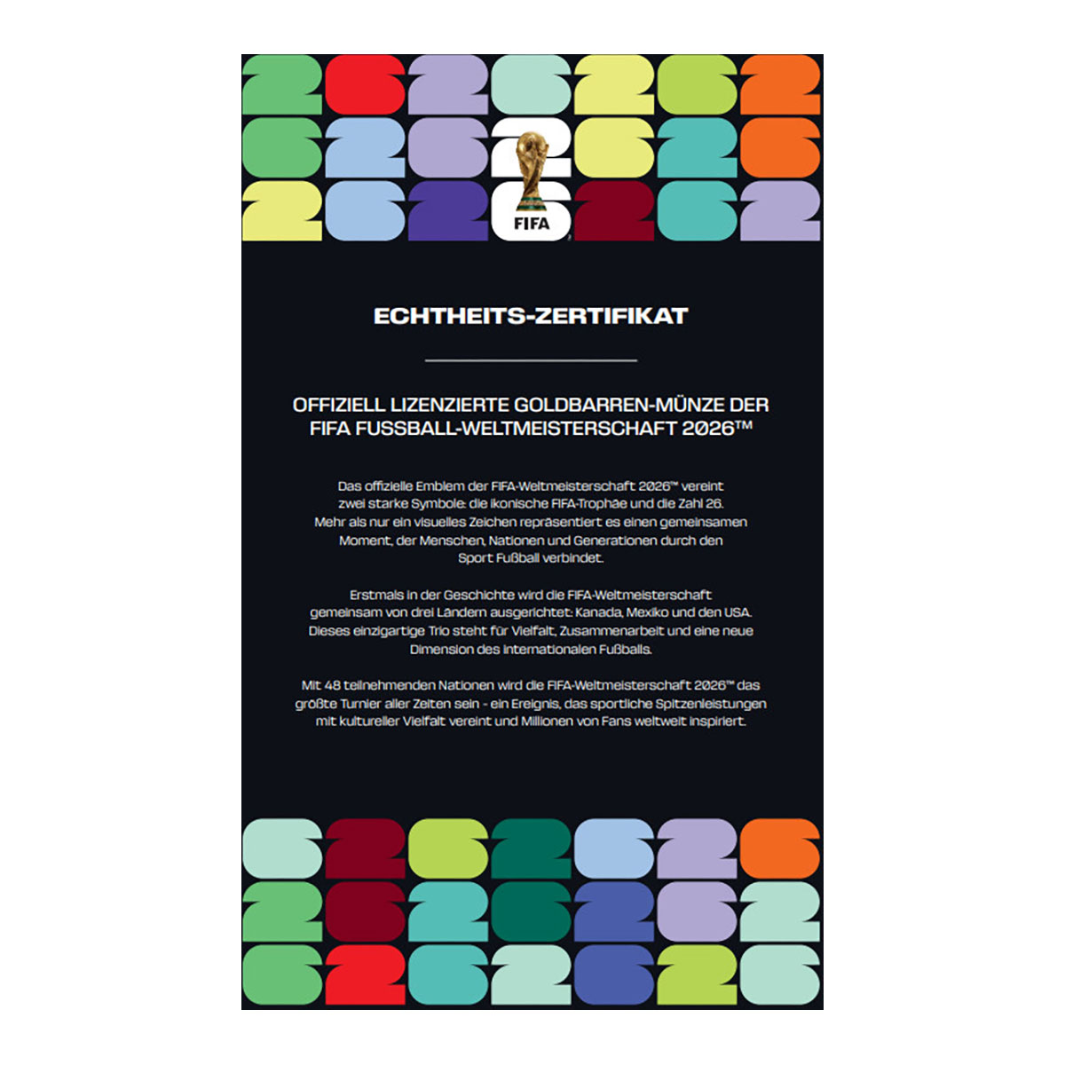 Goldbarren FIFA Fussball-WM 2026