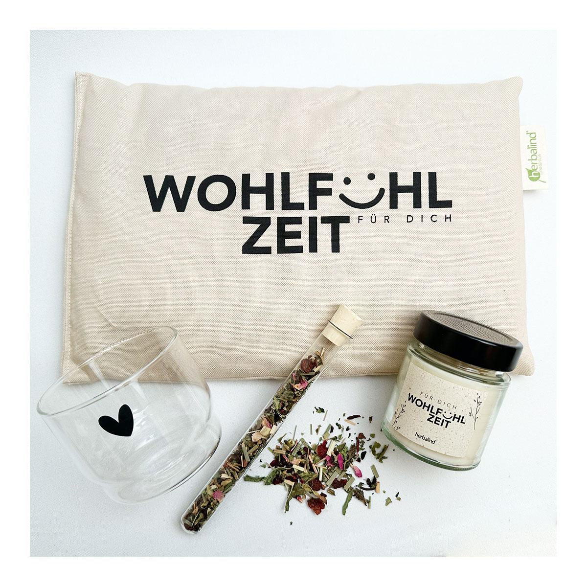 Geschenk-Set Kleine Wohlfühlzeit mit Kirschkernkissen