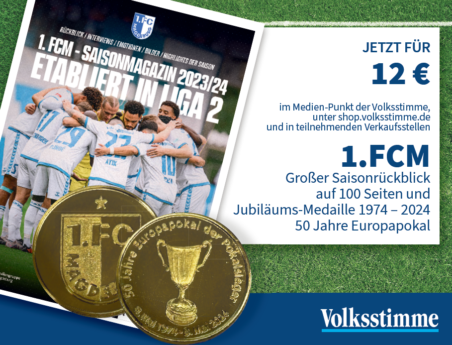 BUNDLE 1. FCM - SAISONMAGAZIN 2023/24 - ETABLIERT IN LIGA 2 & Jubiläums-Medaille  1974 - 2024 50 Jahre Europapokal