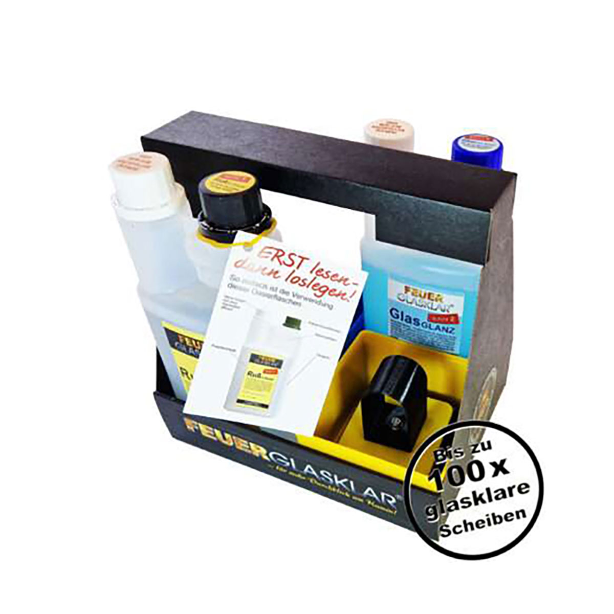 Kaminscheiben-Reinigungs-Set, Haushalts-Box