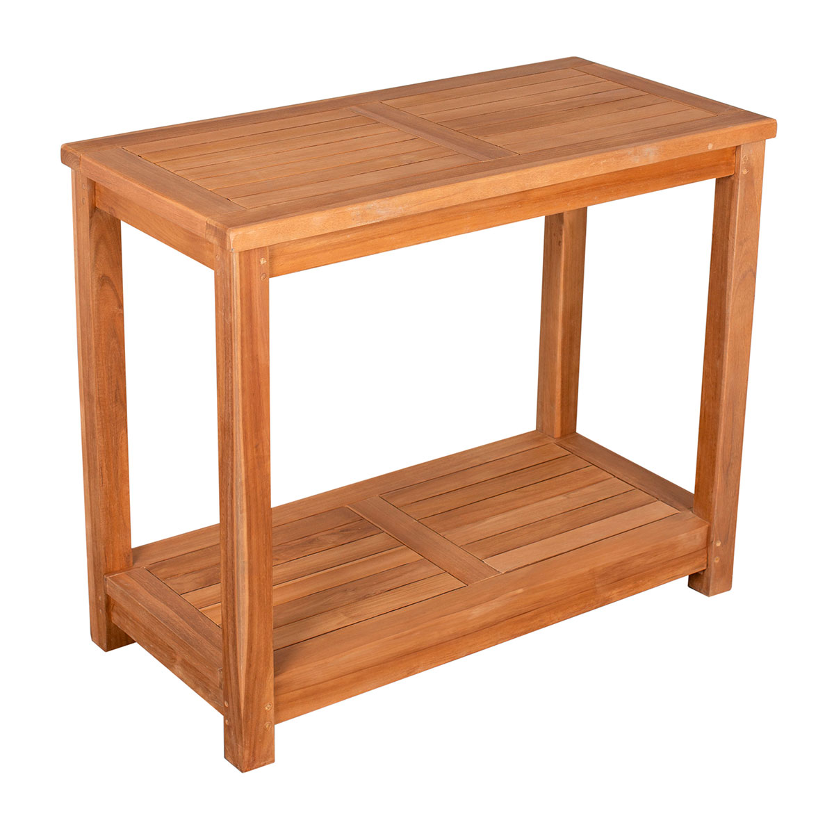  Pflanztisch Salford, Teak, mit Ablage