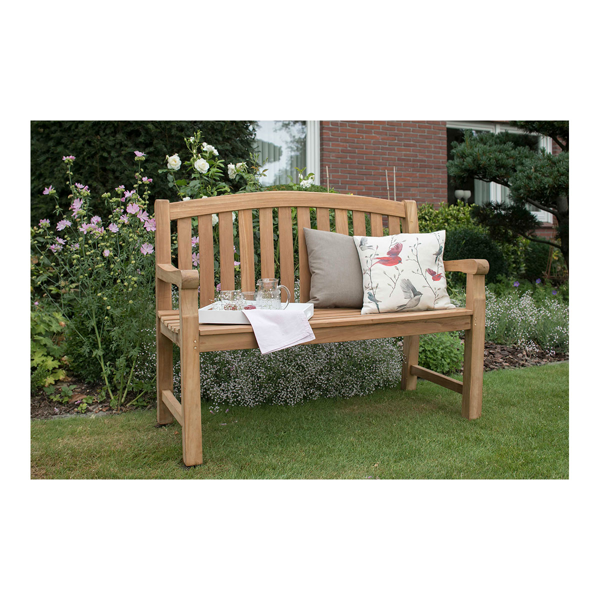 Teak-Gartenbank