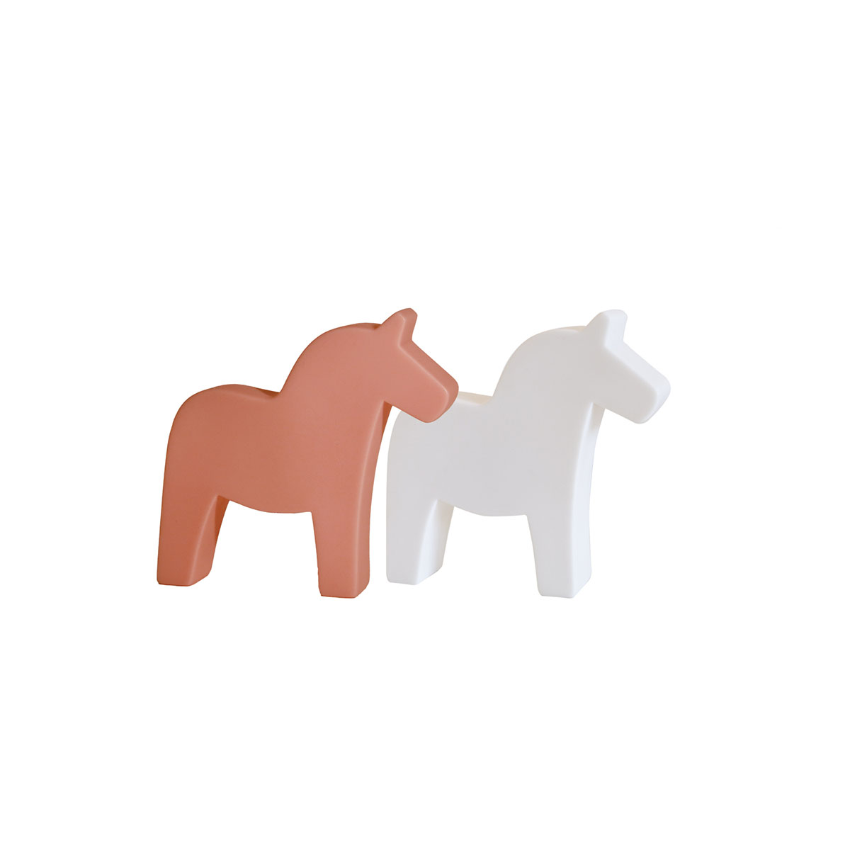 Mini Leuchten Pferde 2er Set White & Rose