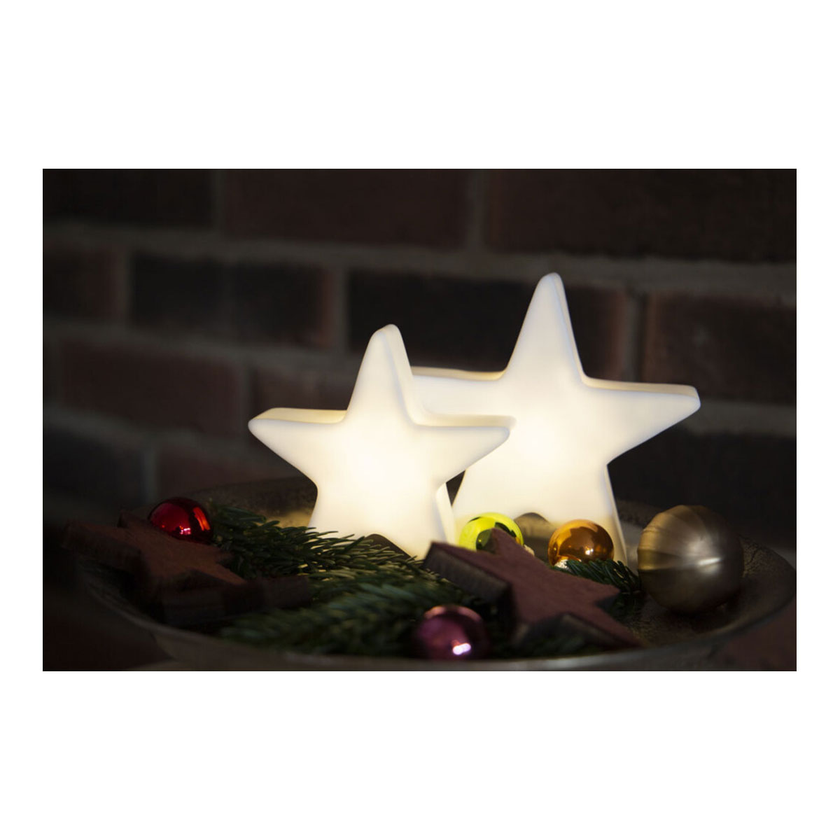 Motivleuchten-Set Stars Duo, S & XS, 2er-Set