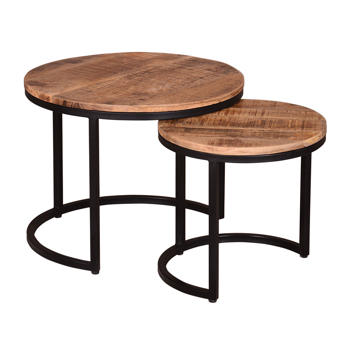  Couchtisch 2er Set Fermo Mango natur
