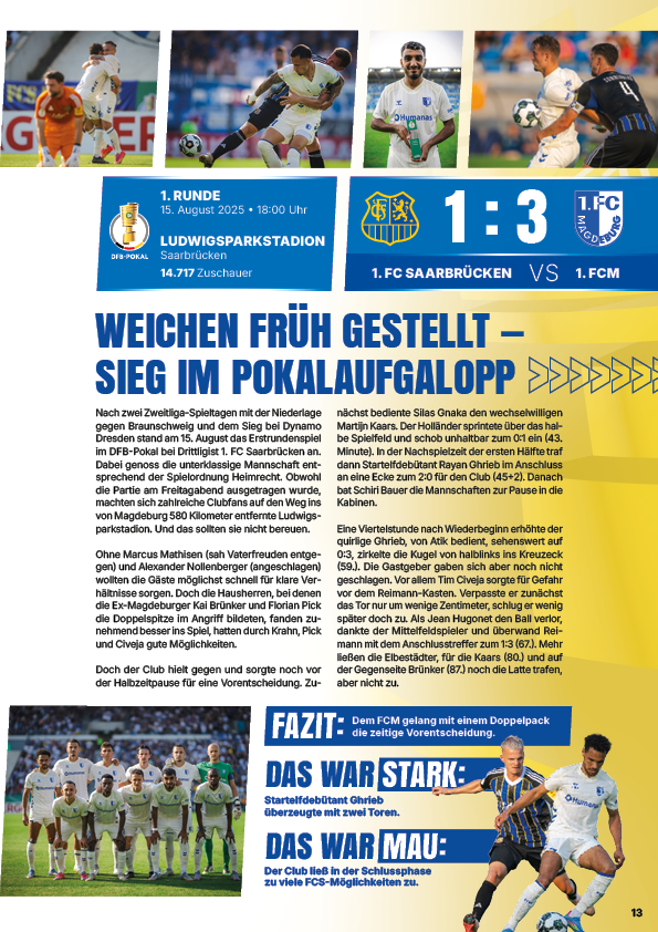 1. FCM - Das große Saisonmagazin 2025/26