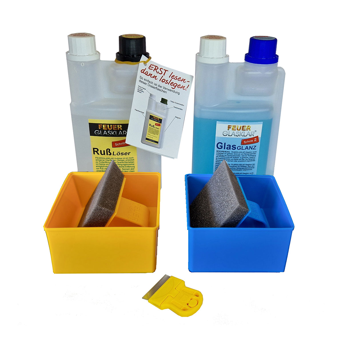 Kaminscheiben-Reinigungs-Set, Haushalts-Box