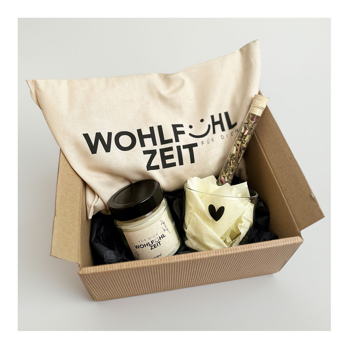 Geschenk-Set Kleine Wohlfühlzeit mit Kirschkernkissen