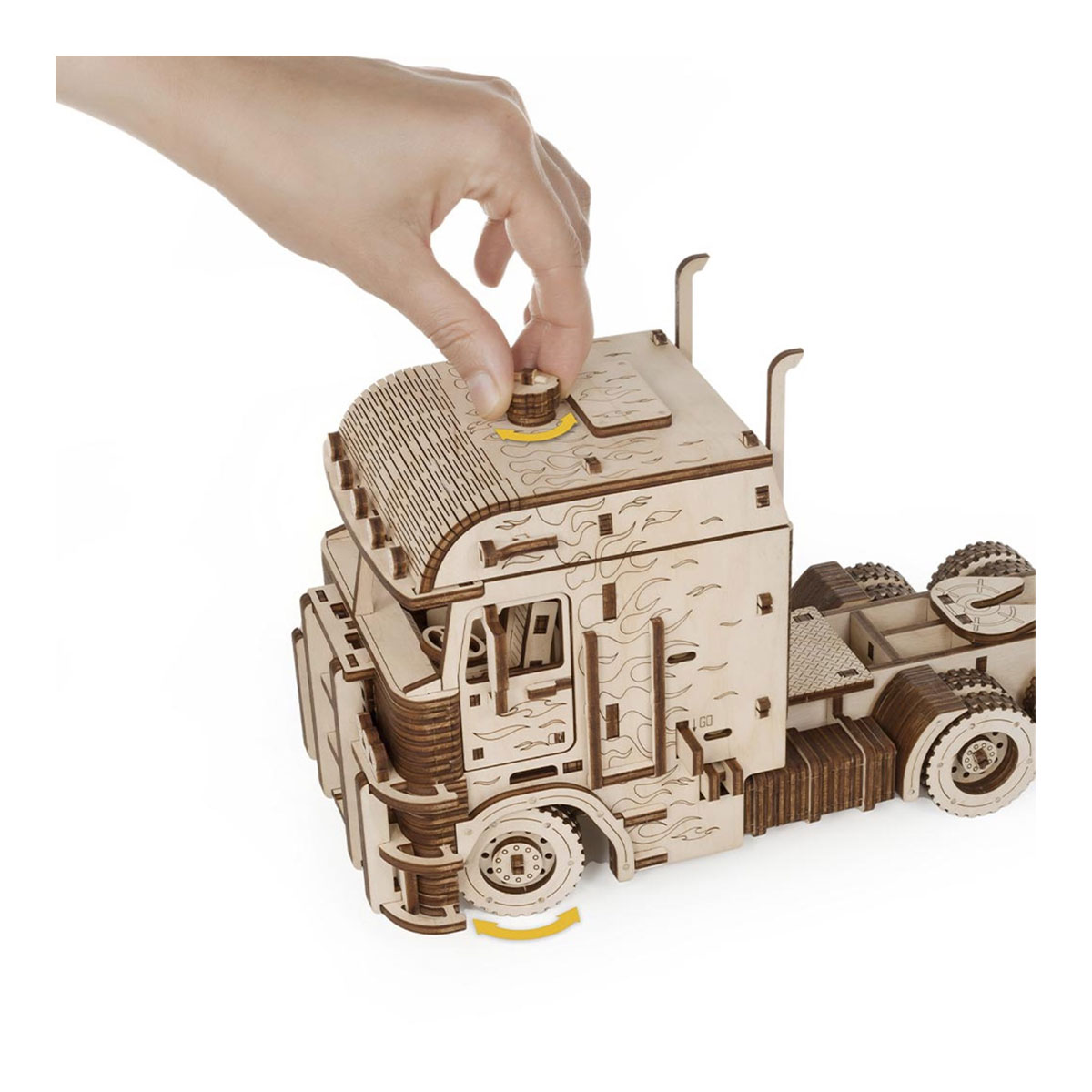 3D-Holzpuzzle Road King LKW mit Container