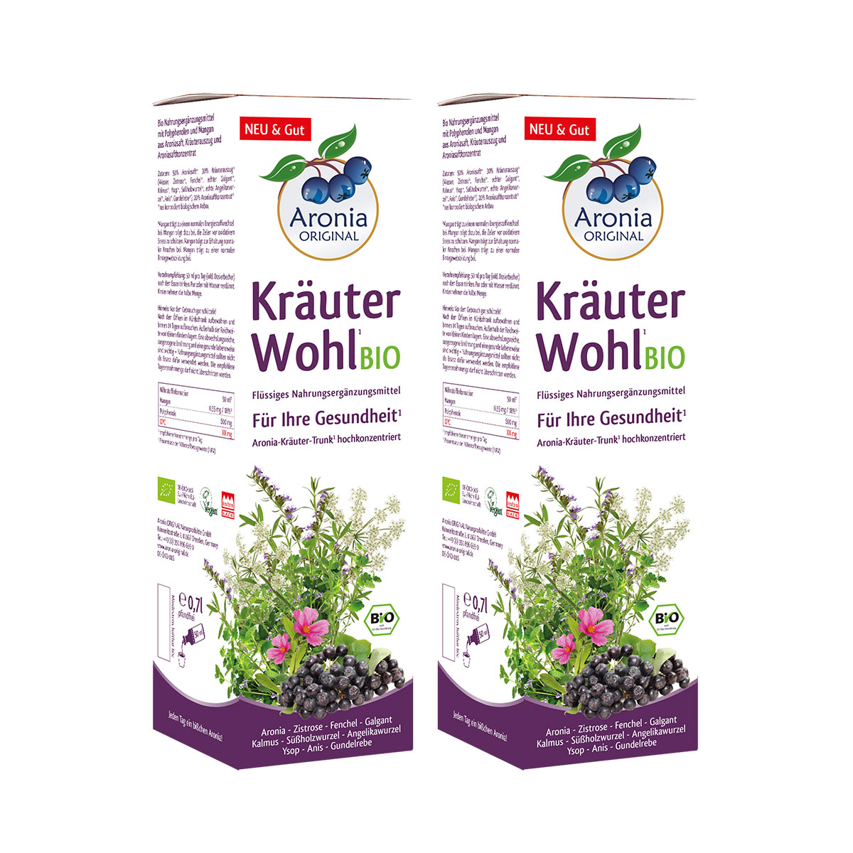 Bio KräuterWohl, 2 Flaschen 0,7l