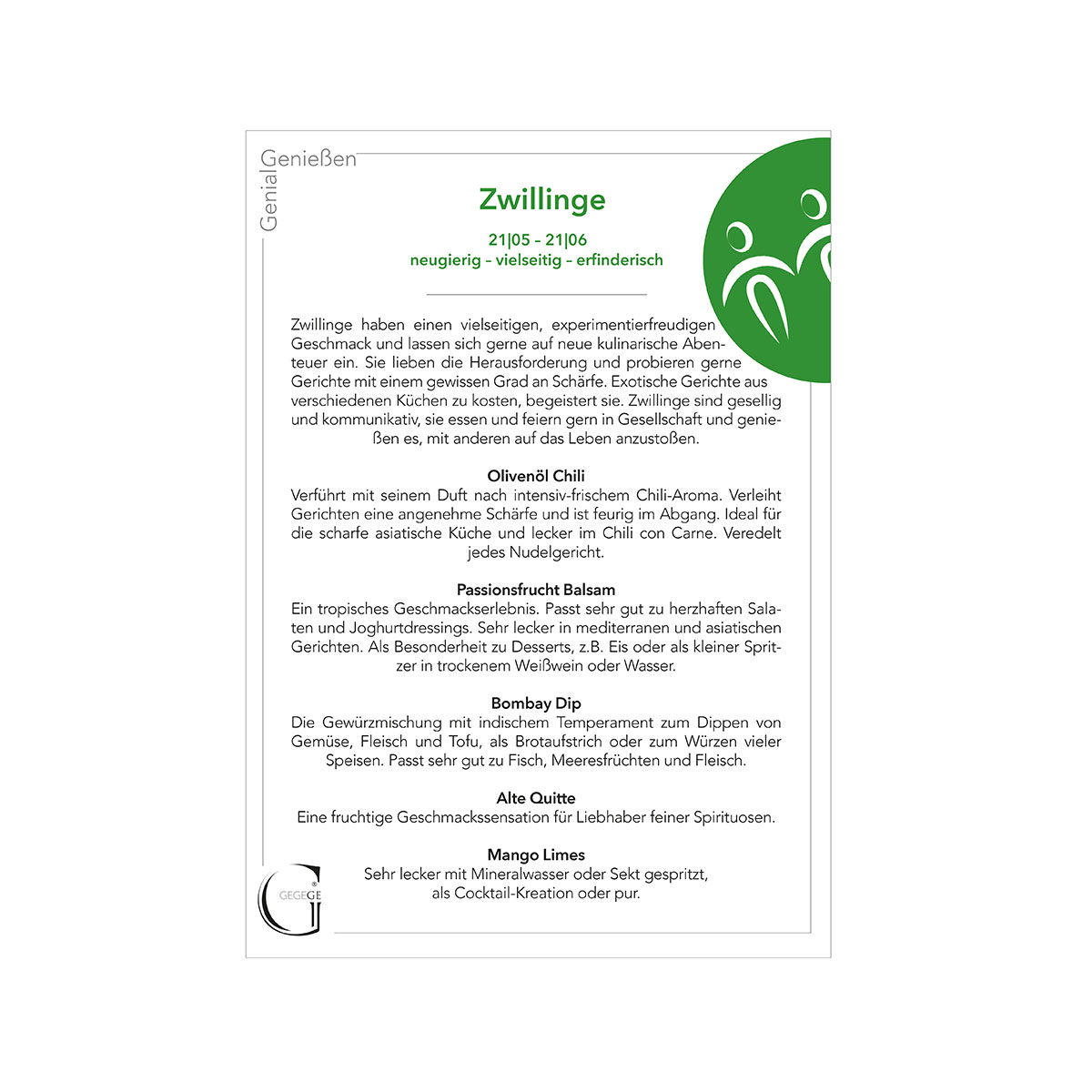 Geschenk-Set Sternzeichen Zwillinge