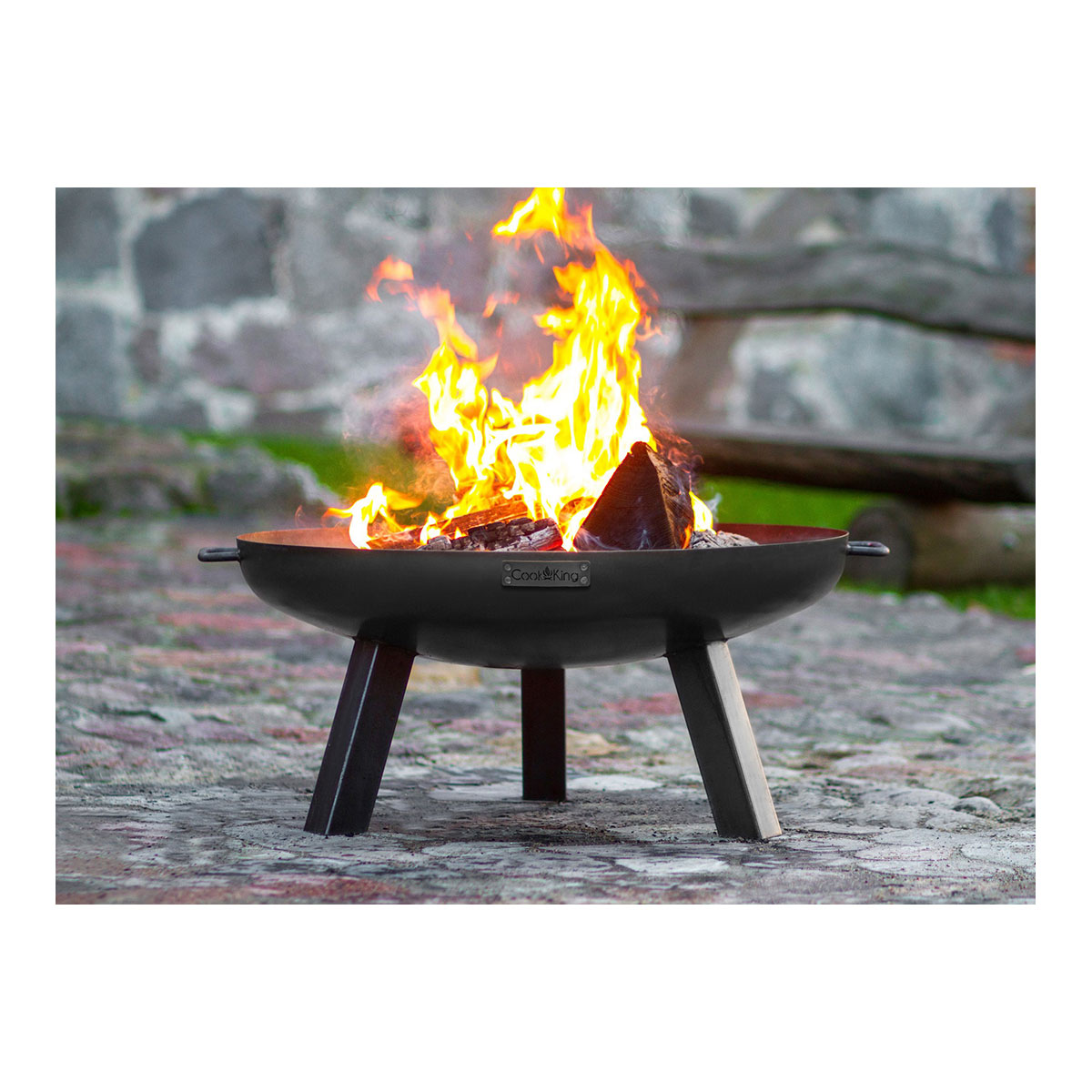Feuerschale Connecticut rund mit Griffen - Ø 60 cm