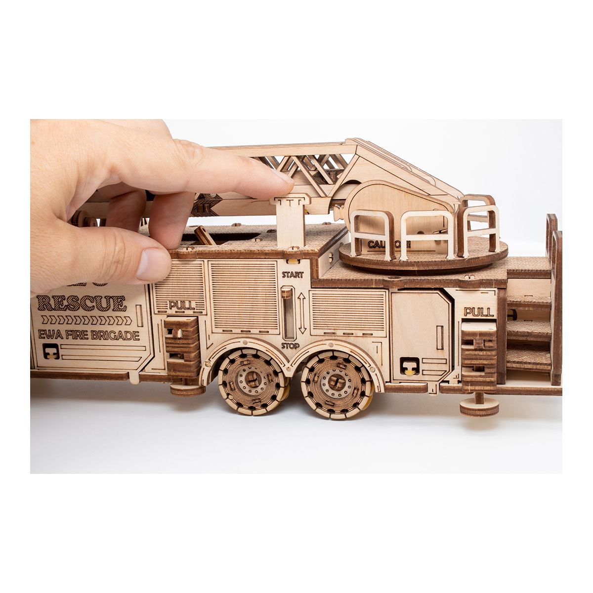 3D-Holzpuzzle Mechanisches Feuerwehrauto 3D-Holzpuzzle Mechanisches Feuerwehrauto