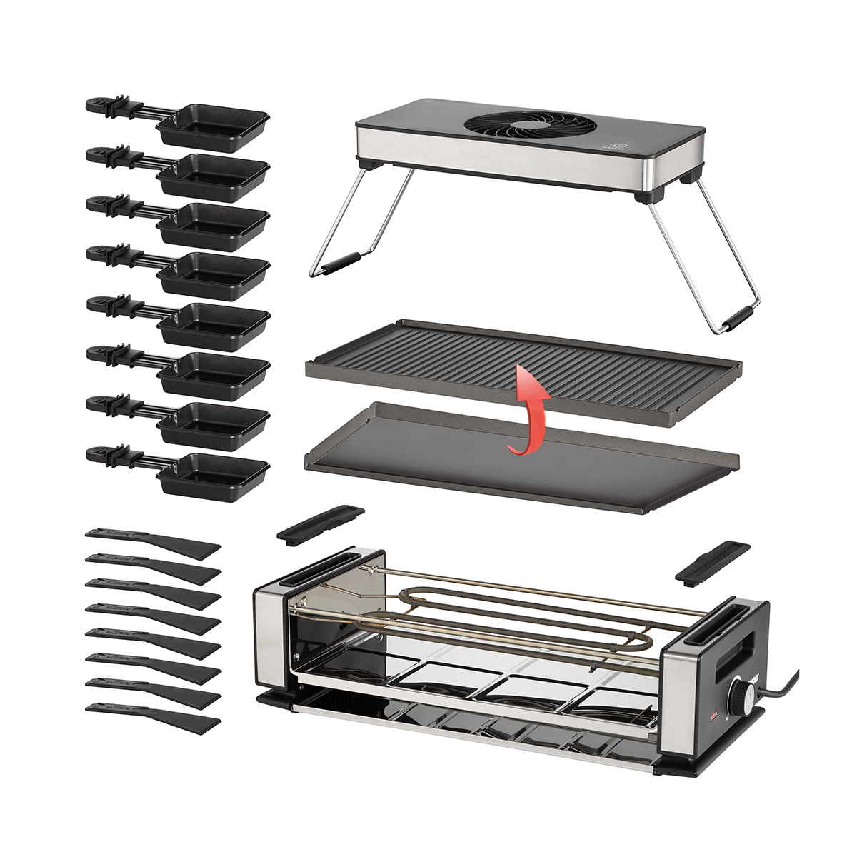 Raclette Smokeless inklusive Raclette Buch