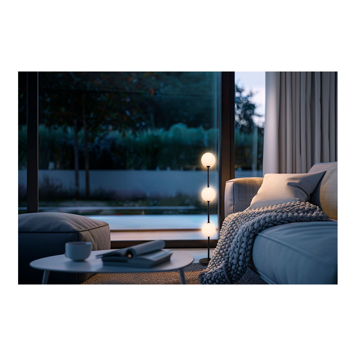 LED Stehlampe Glowing Elegance - 78,5 cm - dimmbar und mit Akku - innen & außen