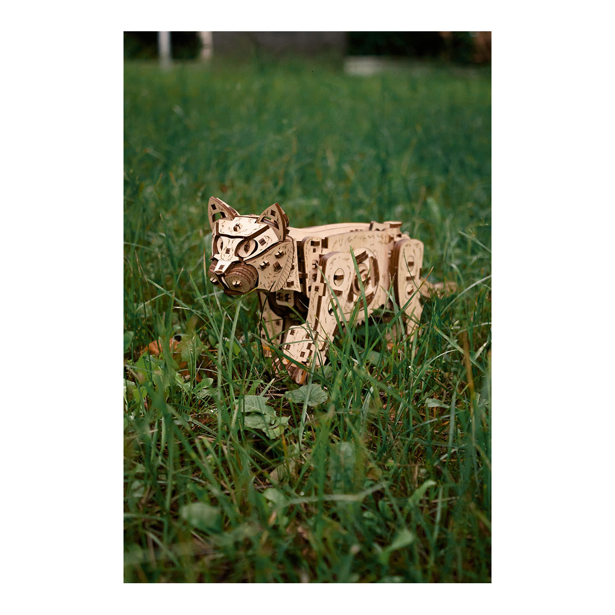 3D-Holzpuzzle Mechanische Katze