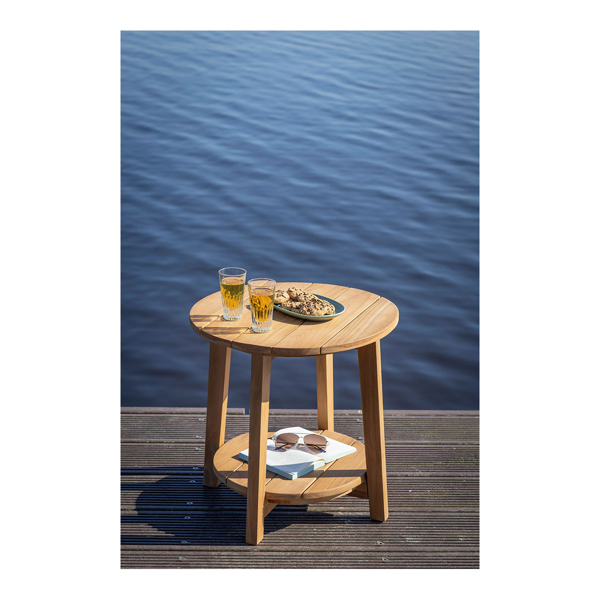  Beistelltisch Milton, rund, Teak