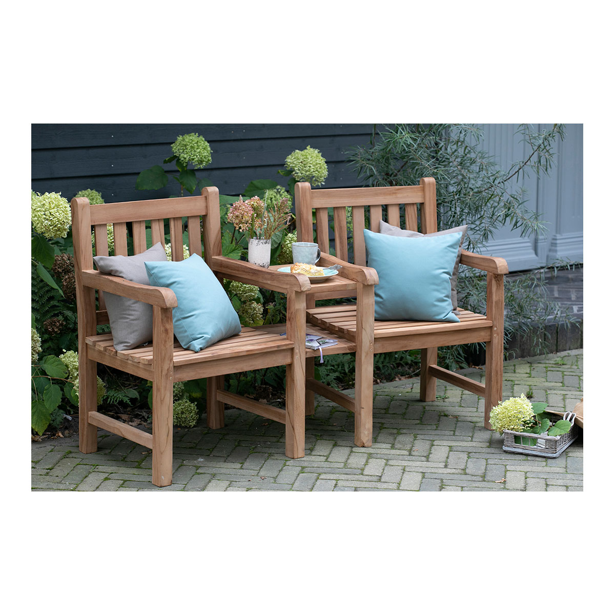  Teak-Gartenbank Feierabend