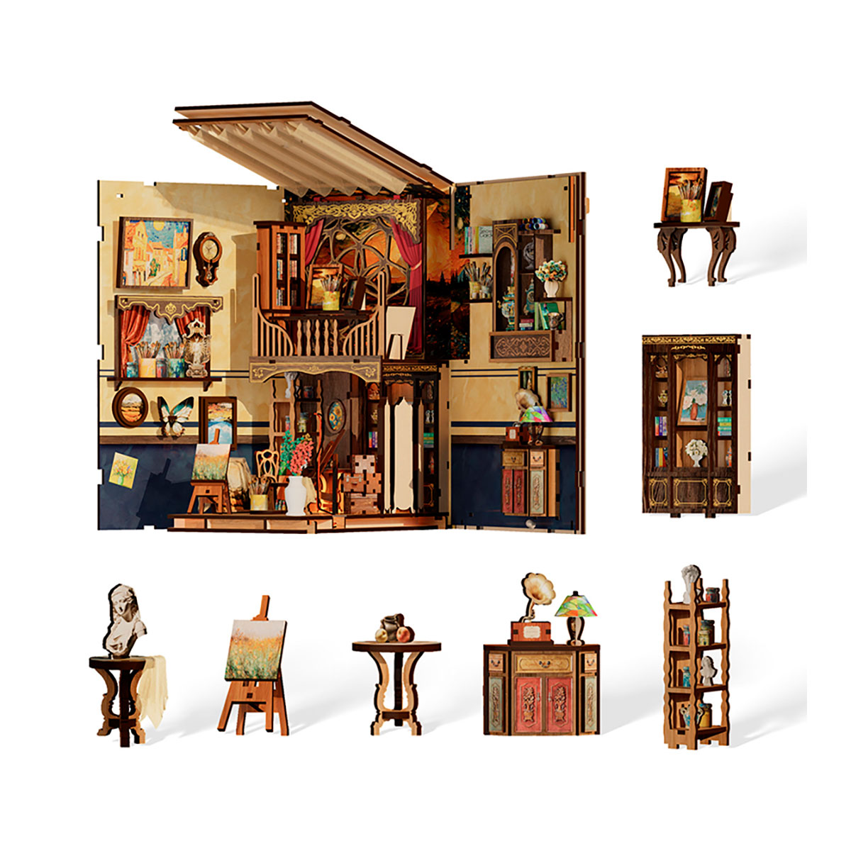 Diorama mit Puzzle, Van Gogh