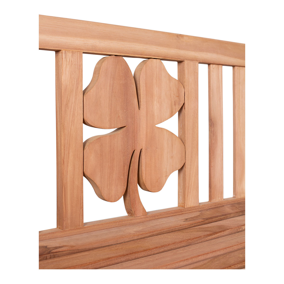 Teak-Gartenbank Kleeblatt