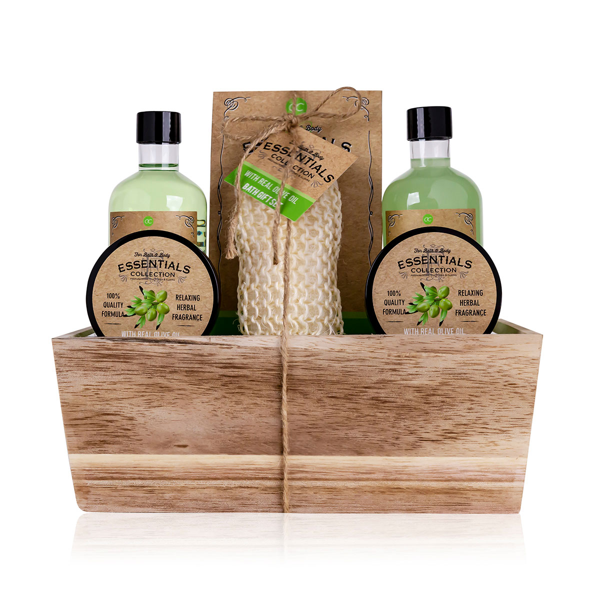 Geschenkset Olive im Holzkorb