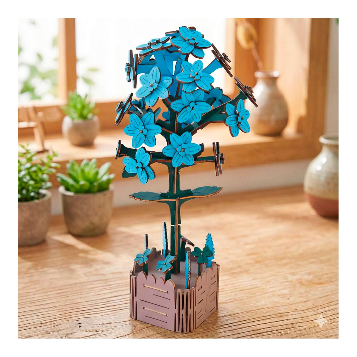 3 D Holzpuzzle - 2er Set Blume, Veilchen + Hyazinthe