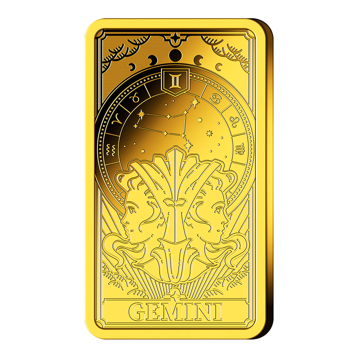 Goldbarren Sternzeichen Zwillinge mit Zertifikat