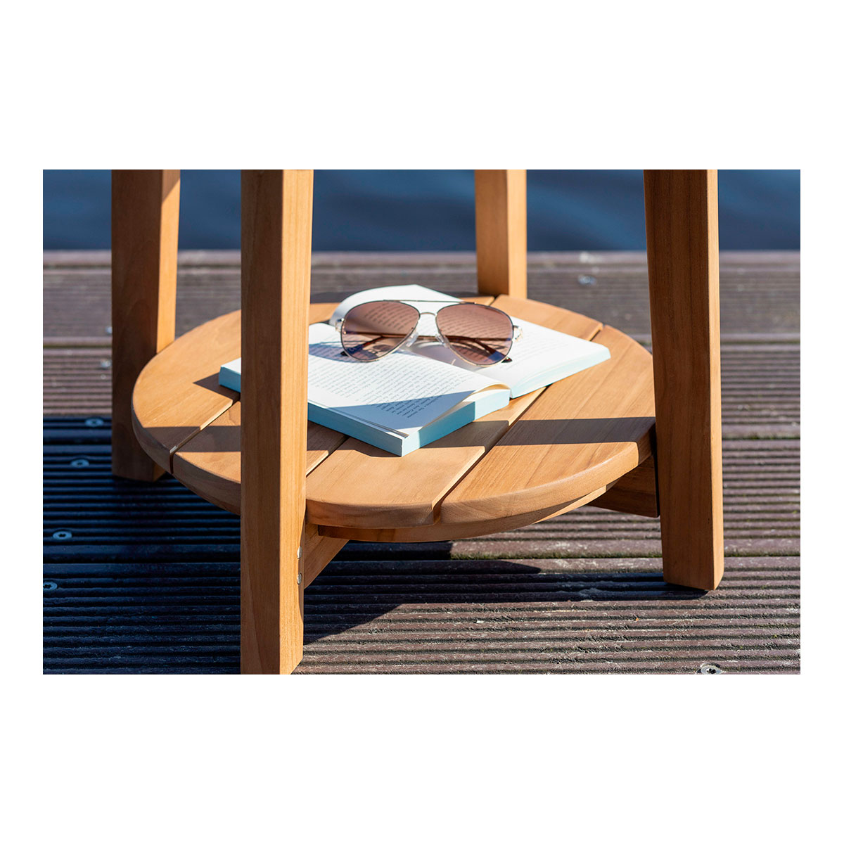  Beistelltisch Milton, rund, Teak