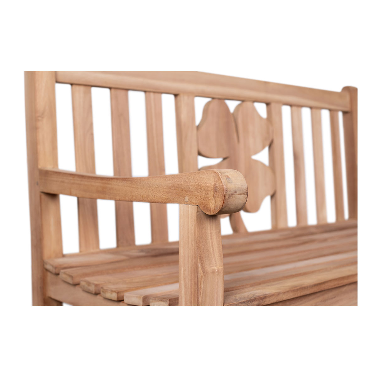 Teak-Gartenbank Kleeblatt