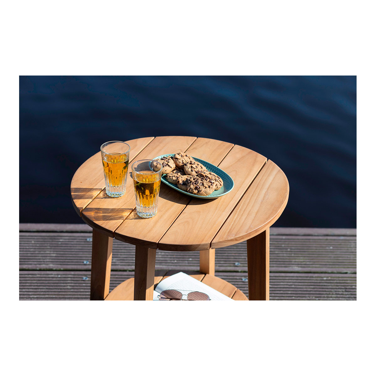  Beistelltisch Milton, rund, Teak