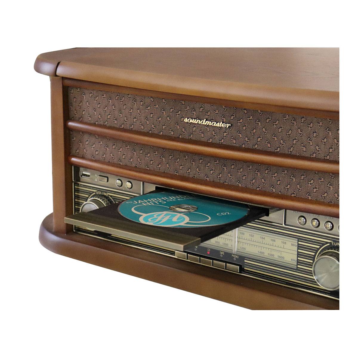 Nostalgie Stereoanlage mit UKW Radio, Plattenspieler, Bluetooth®