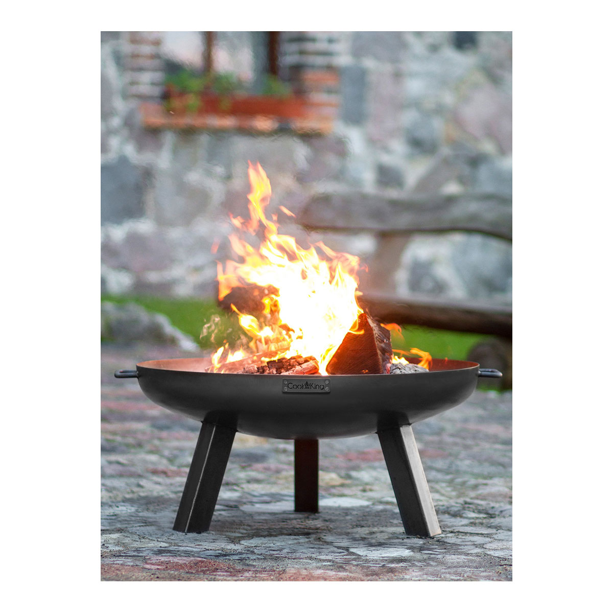 Feuerschale Connecticut rund mit Griffen - Ø 60 cm