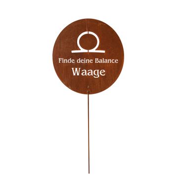 Gartenstecker Sternzeichen, Edelrost